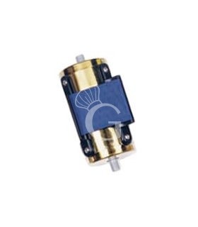 Cinta extensible azul 2 m, cabezal dorado