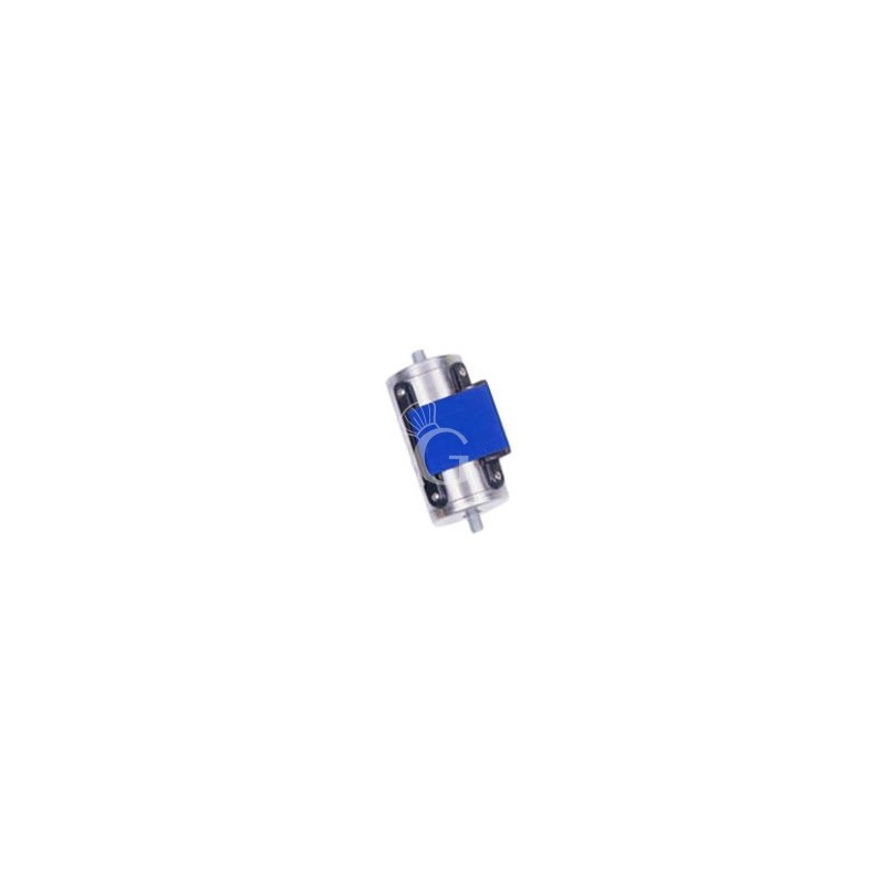 Cinta extensible azul 2 m, cabezal de acero inoxidable pulido