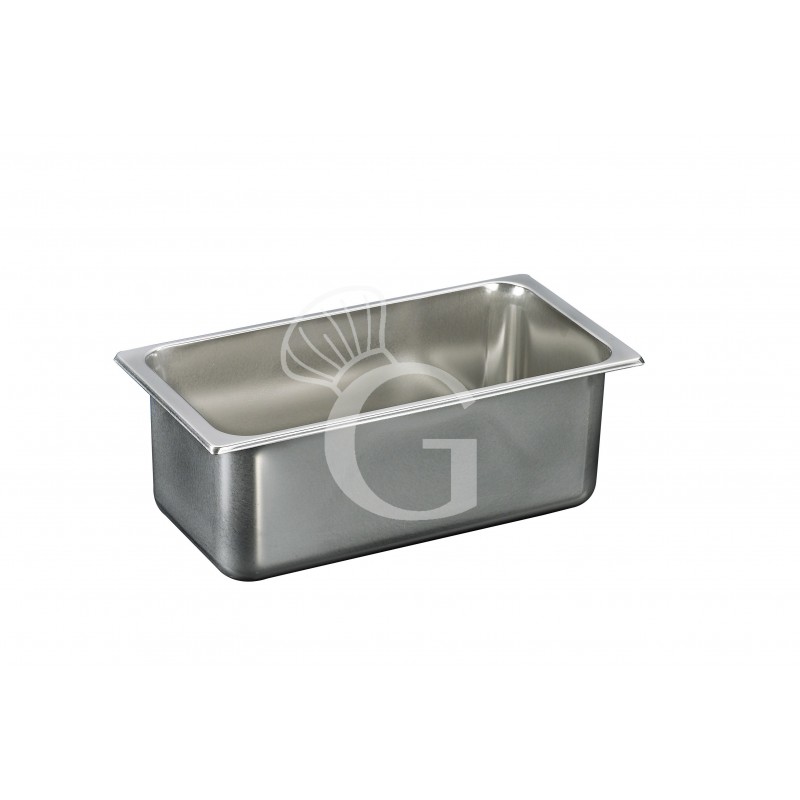 Cubeta para helado de acero inoxidable 5 litros L 330 mm x P 165 mm x A 120 mm