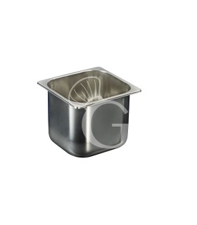 Cubeta para helado de acero inoxidable 5,8 LT L 210 mm x P 200 mm x A 200 mm