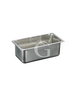 Cubeta para helado de acero inoxidable 6,5 litros L 330 mm x P 165 mm x A 150 mm