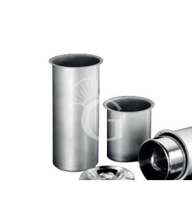 Contenedor cilíndrico para mostradores heladerías diámetro 207 mm y espesor 0,8 mm
