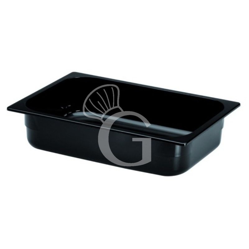 Cubeta para helado de policarbonato negro L 360 mm x P 250 mm x A 80 mm