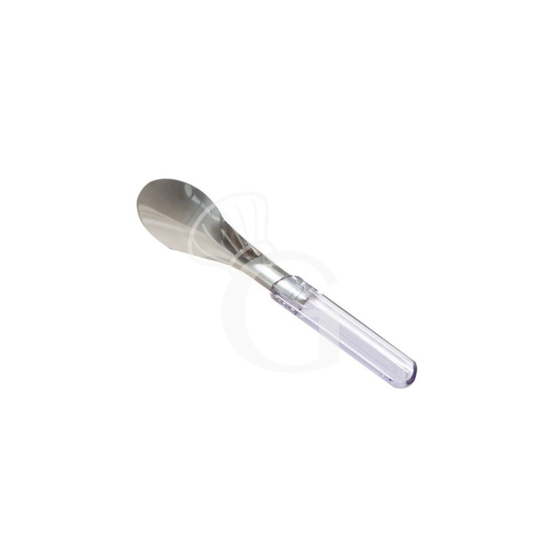 Espátula para heladería de acero inoxidable AISI304 con mango de nylon transparente