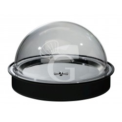 Bandeja redonda refrigerada con tapa roll top completa