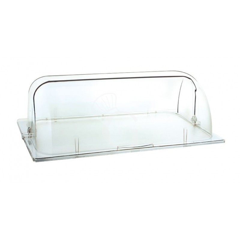 Tapa rectangular roll-top GN1/1 en policarbonato