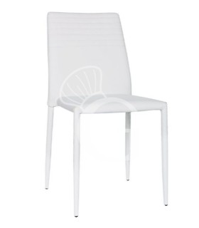 Silla Moira con estructura metálica totalmente revestida de cuero sintético