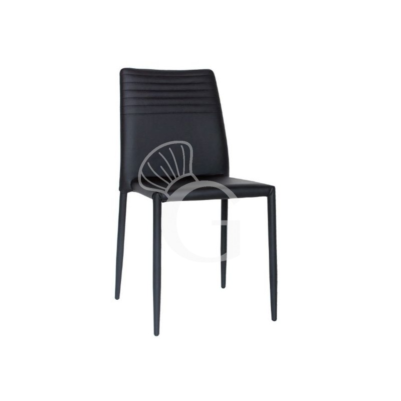 Silla Moira con estructura metálica totalmente revestida de cuero sintético