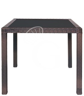 Mesa de exterior de aluminio recubierta de polietileno L 1400 mm