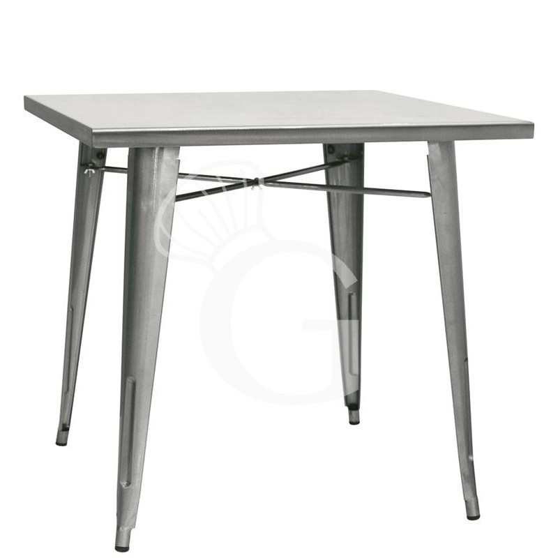 Mesa de interior en metal pintado con barniz transparente L 800 mm