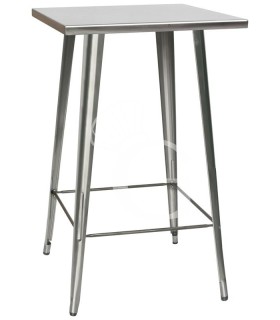 Mesa de interior de metal pintado con barniz transparente L 650 mm