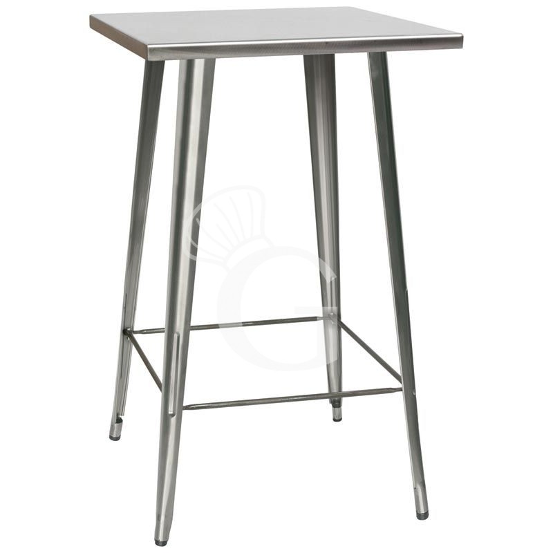 Mesa de interior de metal pintado con barniz transparente L 650 mm