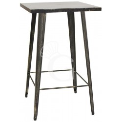 Mesa de interior de metal pintado con efecto antiguo L 650 mm