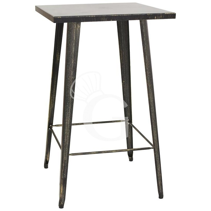 Mesa de interior de metal pintado con efecto antiguo L 650 mm