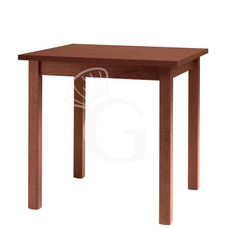 Mesa de interior de madera con patas rectas