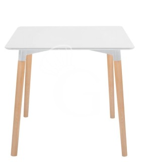 Mesa de interior de madera y metal con encimera de MDF lacado L 800 mm