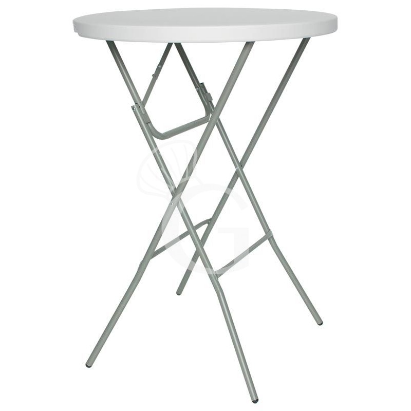 Mesa de interior de metal pintado y encimera de polietileno ⌀ 800 mm