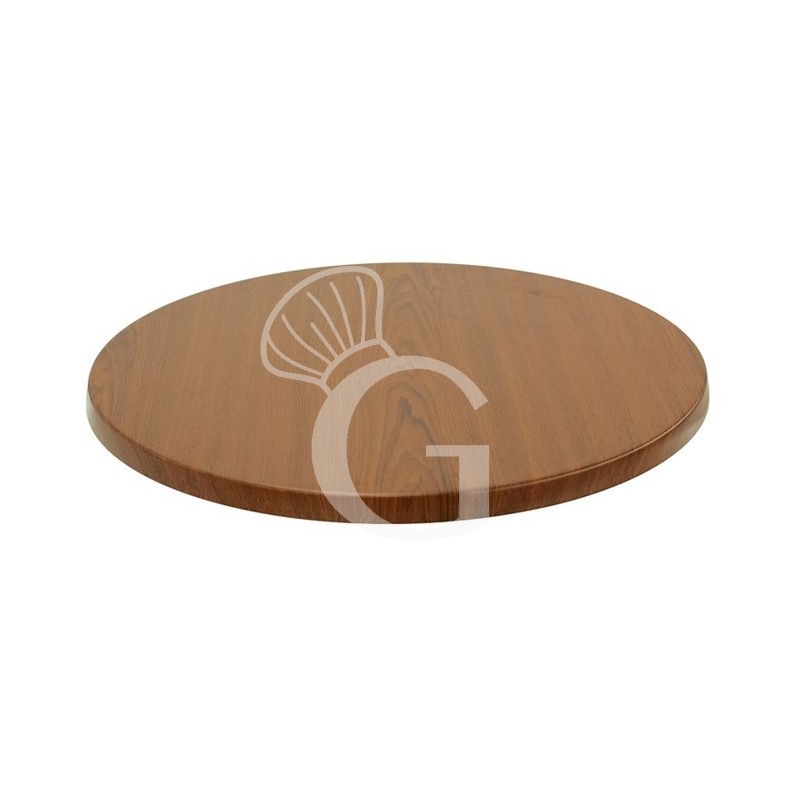 Tablero teck redondo marrón para exterior - diámetro 800 mm