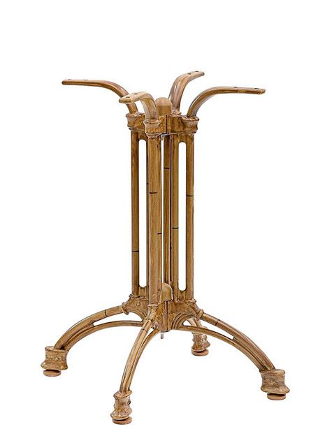 Base de aluminio pintada efecto bambú, altura 700 mm