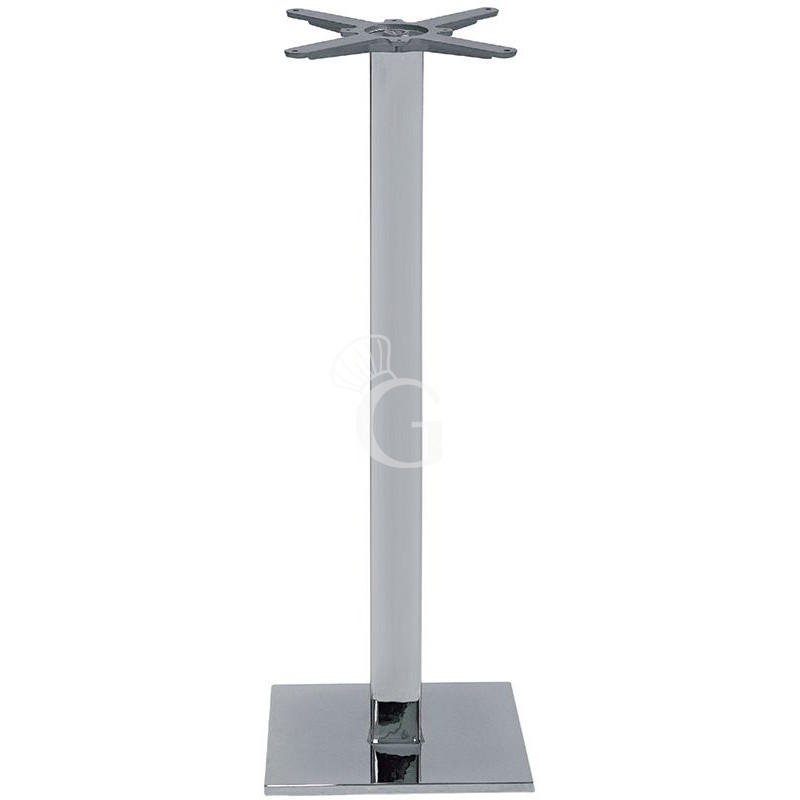 Base de acero inoxidable cromado, pies ajustables 400 x 400 x A 1080 mm