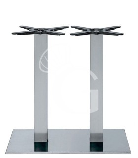 Base doble de acero cromado altura 720 mm