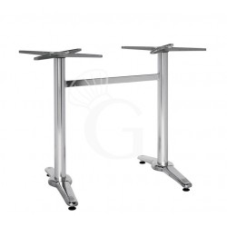 Base doble de aluminio, acero y hierro fundido - altura 710 mm
