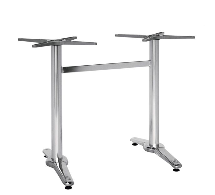 Base doble de aluminio, acero y hierro fundido - altura 710 mm