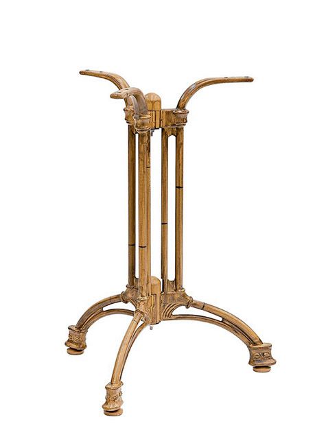 Base de aluminio pintada efecto bambú 3 patas, altura 700 mm