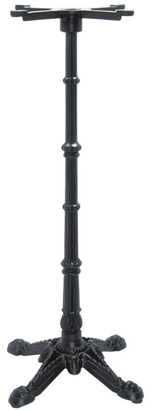 Base decorada de hierro fundido pintado 4 patas, altura 1080 mm