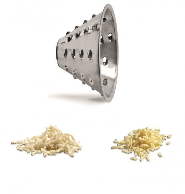 Cono de acero inoxidable para cortador de mozzarella con orificio de 7 mm