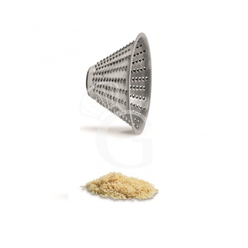 Cono de acero inoxidable para cortador de mozzarella con orificio de 2,5 mm