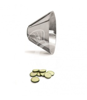 Cono de acero inoxidable para cortador de mozzarella con orificio de 2 mm