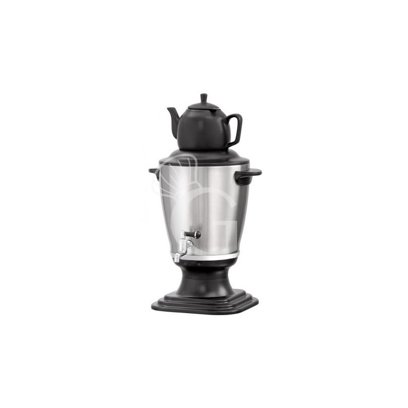 Hervidor de agua samovar de acero inoxidable y plástico 3.2 LT L 270 mm x P 275 mm x A 495 mm