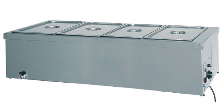 Mesa caliente de sobremesa 4 cubetas GN 1/1 L 1440 mm x P 600 mm x A 320 mm 2000 W