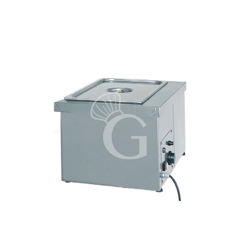 Baño María 1 cubeta GN1/1 L 490 mm x P 600 mm x A 320 mm 1000 W con resistencia en seco