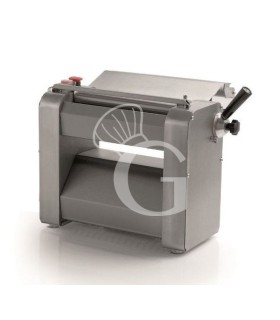Laminadora de pasta eléctrica profesional trifásica L 550 mm x P 350 mm x A 400 mm rodillos de acero inoxidable 320 mm