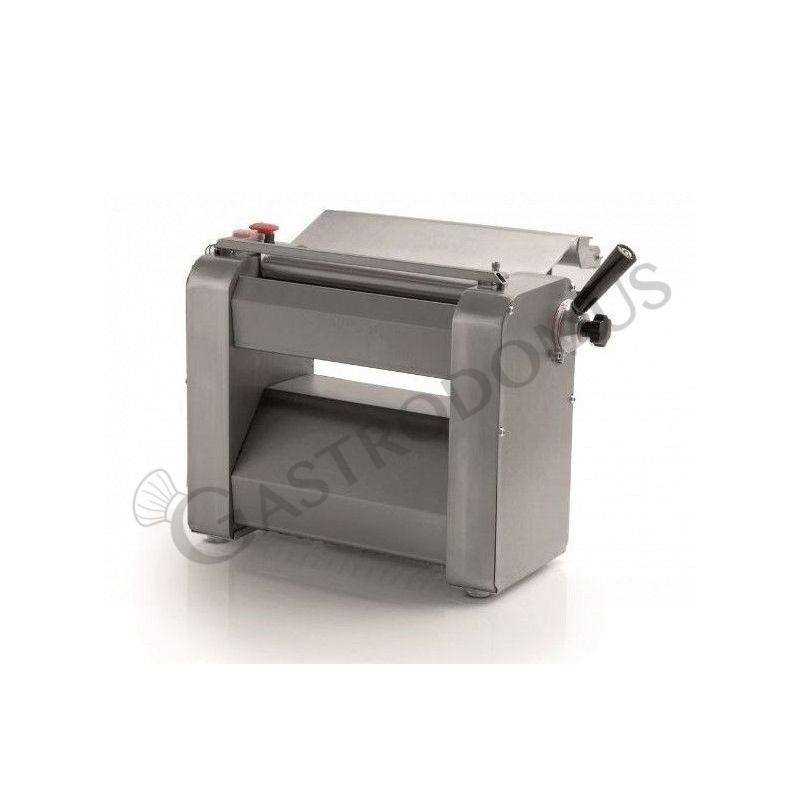 Máquina laminadora de pasta eléctrica profesional trifásica L 550 mm x P 350 mm x A 400 mm con rodillos de madera 320 mm
