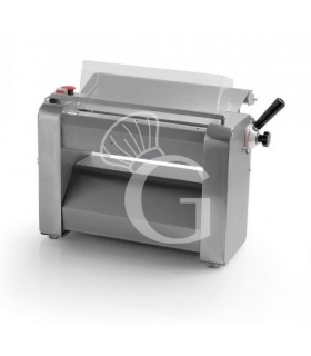 Laminadora de pasta eléctrica profesional trifásica L 640 mm x P 350 mm x A 400 mm rodillos de acero inoxidable 400 mm