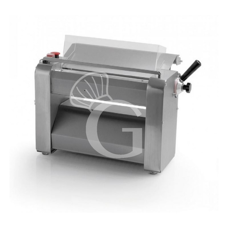 Máquina laminadora de pasta eléctrica profesional trifásica L 640 mm x P 350 mm x A 400 mm con rodillos de madera 400 mm