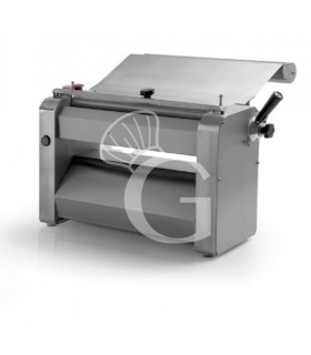 Laminadora de pasta eléctrica profesional trifásica L 750 mm x P 450 mm x A 450 mm rodillos de acero inoxidable 500 mm