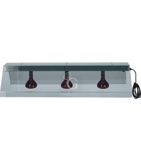 Estructura colgante de acero inoxidable con 3 lámparas infrarrojas