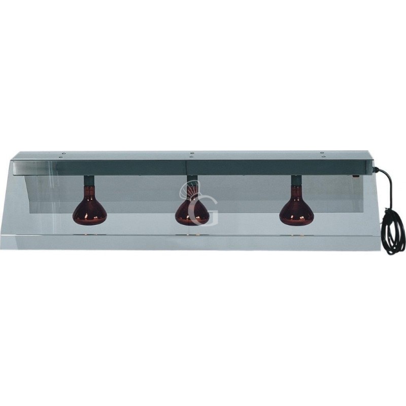 Estructura colgante de acero inoxidable con 3 lámparas infrarrojas