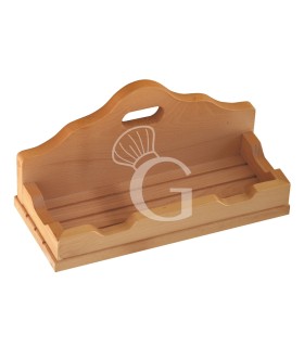 Caja de apoyo de madera para palas de pizza L 400 MM X P 160 MM X A 190 MM