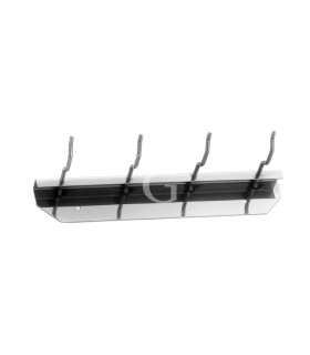 Soporte de pared de acero inoxidable con 4 ganchos L 300 MM X P 100 MM X A 50 MM