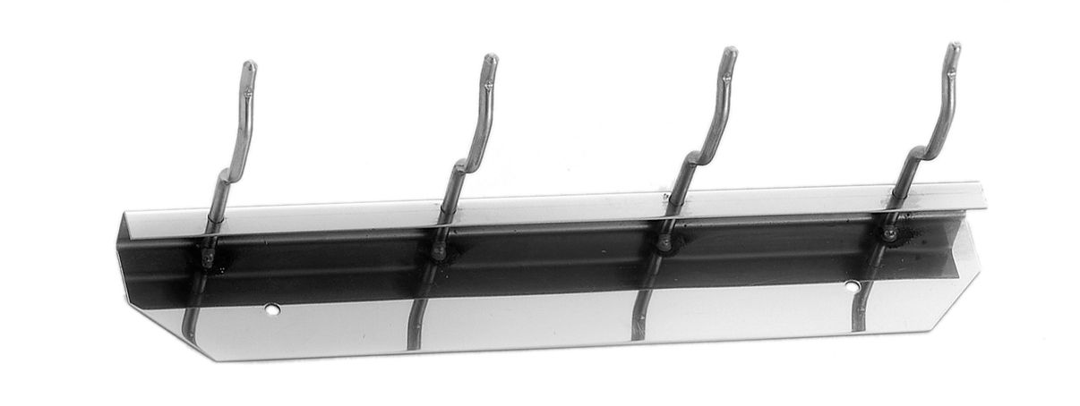 Soporte de pared de acero inoxidable con 4 ganchos L 300 MM X P 100 MM X A 50 MM