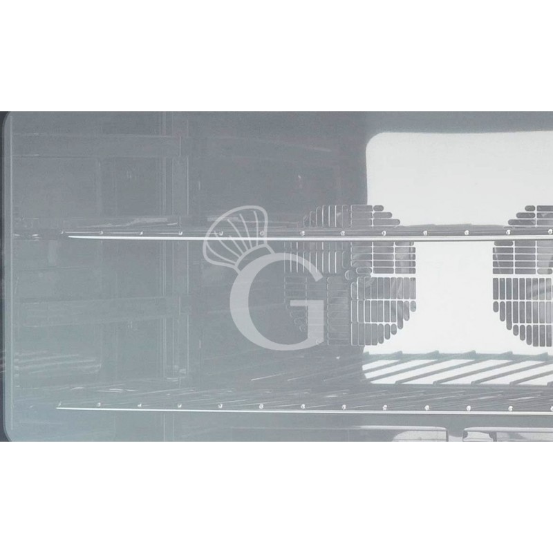 Horno eléctrico de convección para gastronomía, humidificador, controles mecánicos, monofásico, 4 bandejas GN 1/1 530x325mm