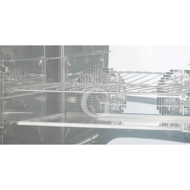 Horno eléctrico de convección para cruasanes, humidificador y grill, puerta abatible, control electrónico, 4 bandejas GN 2/3