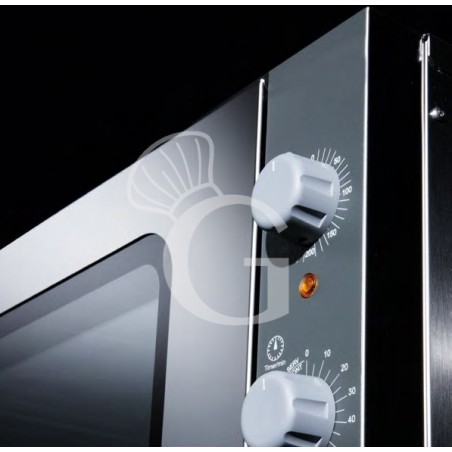 Horno eléctrico de convección para cruasanes, humidificador, apertura lateral, controles mecánicos, monofásico 4 bandejas GN2/3 Horno eléctrico de convección para cruasanes, humidificador, apertura lateral, controles mecánicos, monofásico 4 bandejas GN2/3