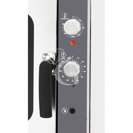 Horno eléctrico de convección para cruasanes, humidificador, apertura lateral, controles mecánicos, monofásico 4 bandejas GN2/3 Horno eléctrico de convección para cruasanes, humidificador, apertura lateral, controles mecánicos, monofásico 4 bandejas GN2/3