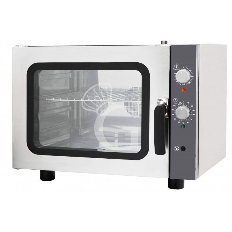 Horno eléctrico de convección para cruasanes, humidificador, apertura lateral, controles mecánicos, monofásico 4 bandejas GN2/3 Horno eléctrico de convección para cruasanes, humidificador, apertura lateral, controles mecánicos, monofásico 4 bandejas GN2/3